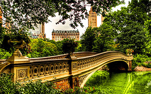 Puente del Arco en el Parque Central en New York